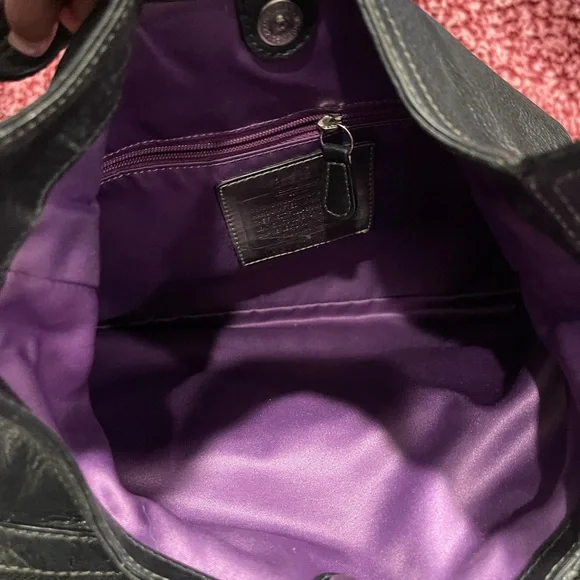 Coach Madison Maggie Black Leather Shoulder Bag - Picture 6 of 9